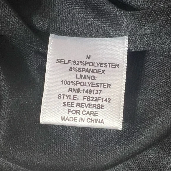 Fiestar One Shoulder Ruched Black Dress Size Medium - Picture 7 of 9